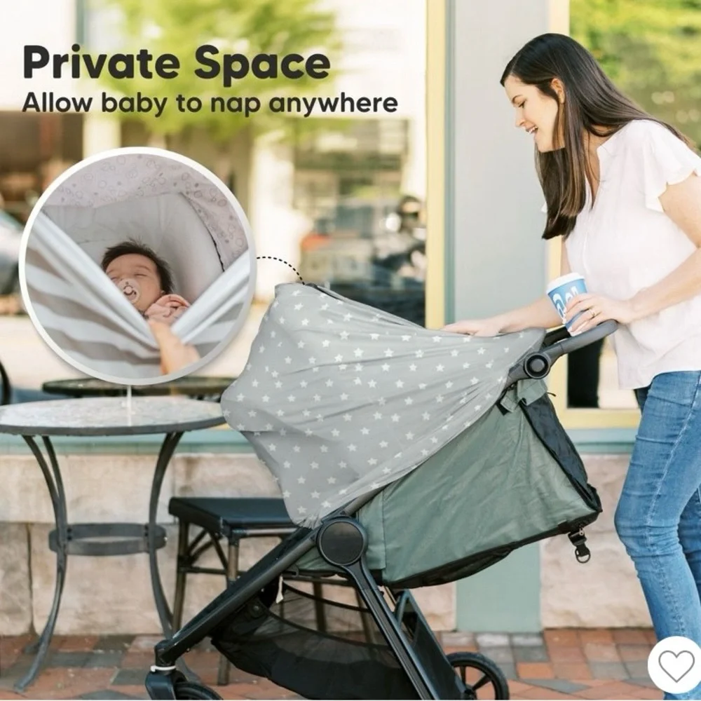 Starry Gray Multi-Use Baby Car Seat Cover - Like New! - Picture 4 of 7